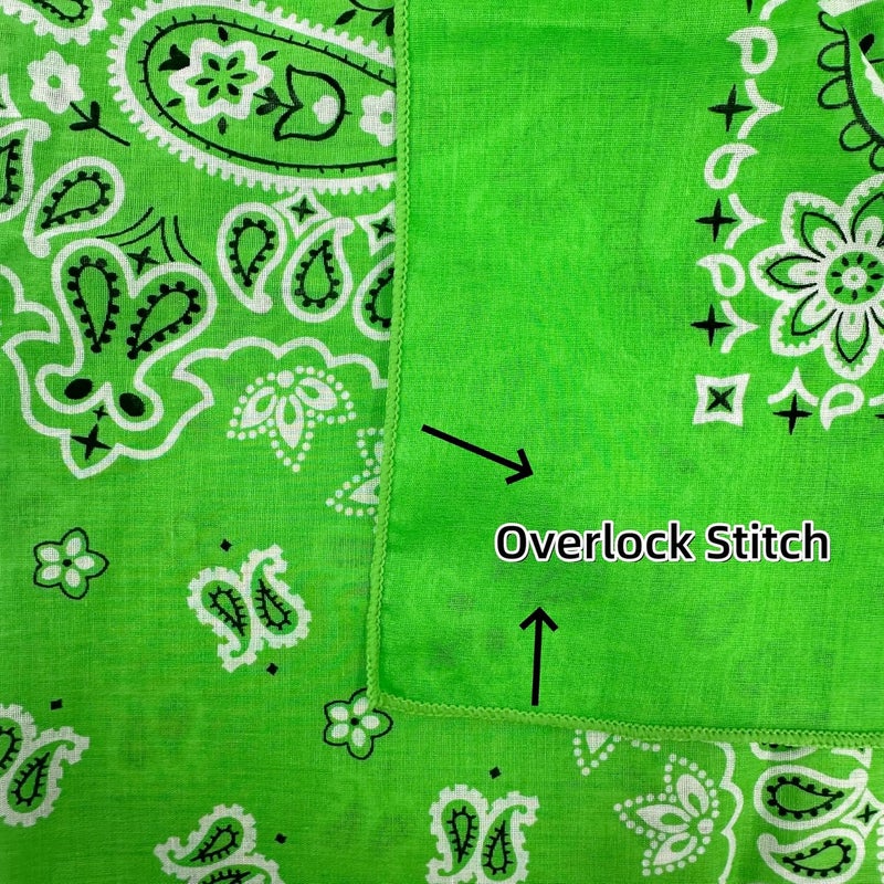 HankieWorld Store Bandana single Pack Soft Thin 27 inch Cotton Paisley Design Extra Large Headwear - Image 4